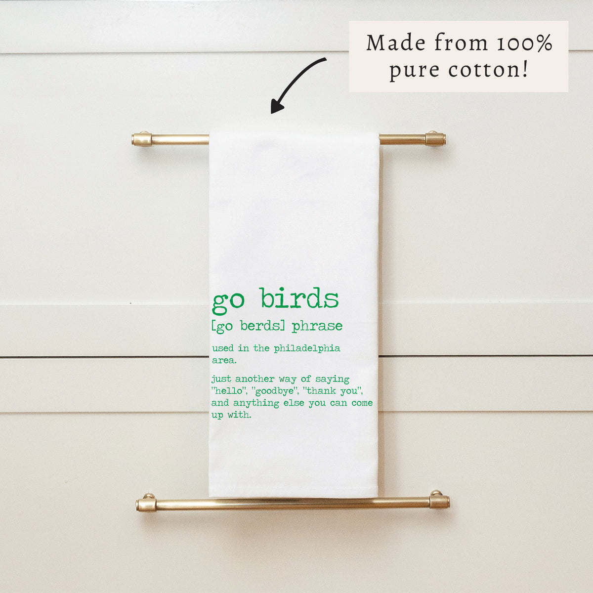 Philly Go Birds Definition Tea Towel