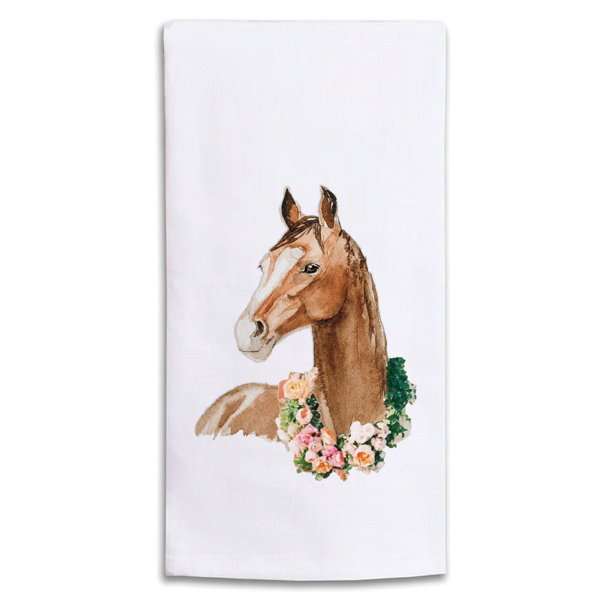 Floral Horse Tea Towel
