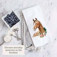 Floral Horse Tea Towel