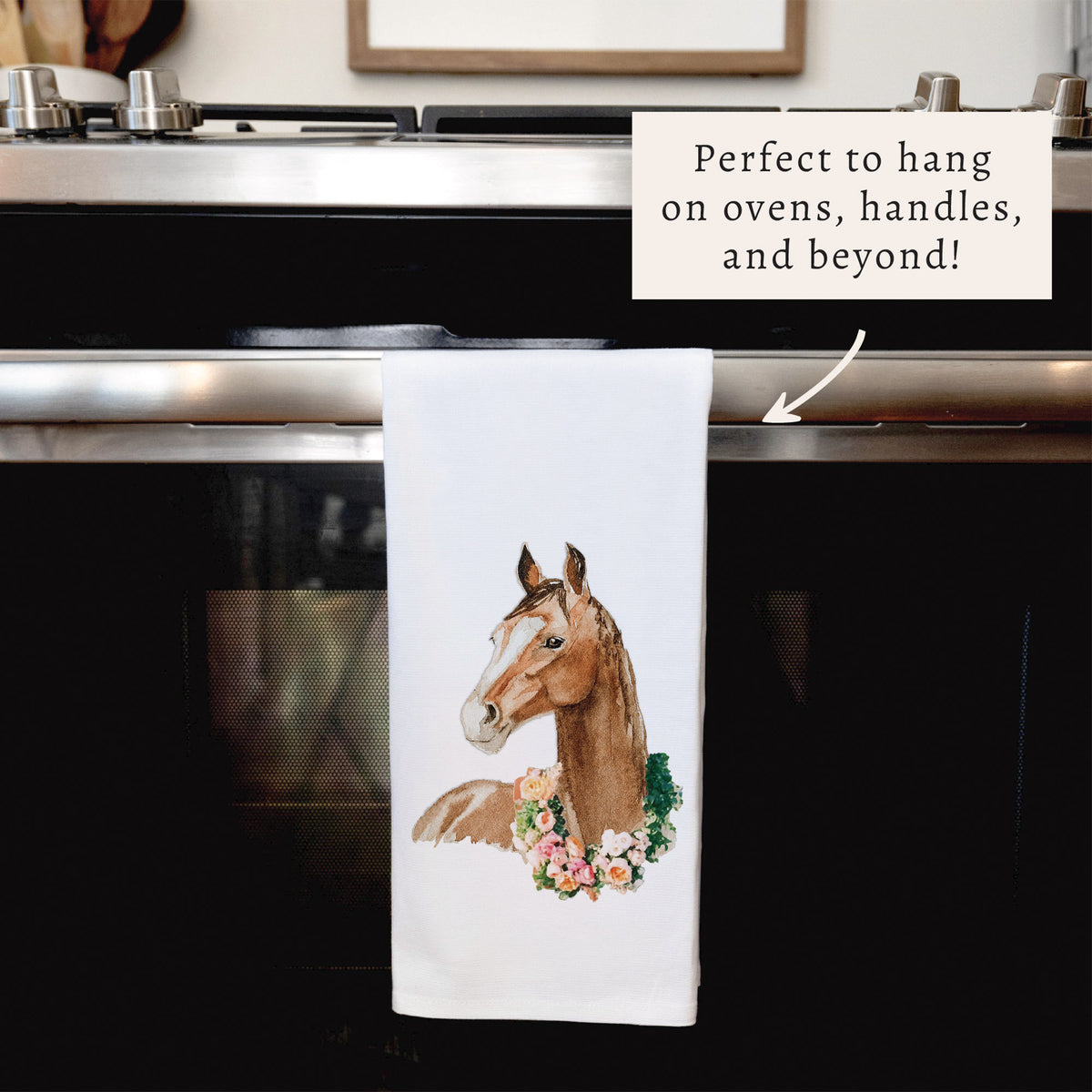 Floral Horse Tea Towel