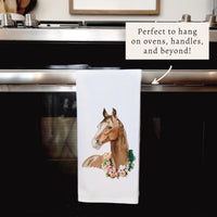 Floral Horse Tea Towel
