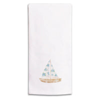 Hydrangea Sailboat Tea Towel