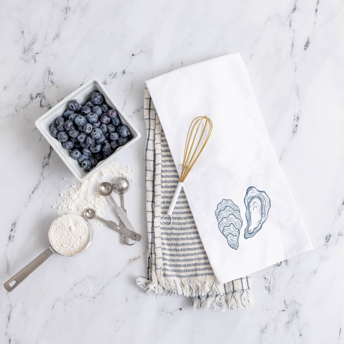 Oysters Rustic Marlin Tea Towel