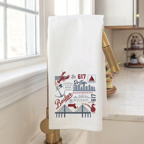 Boston All Things Tea Towel
