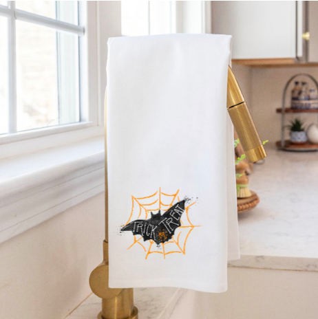 Trick or Treat Bat Tea Towel