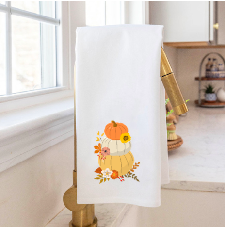 Harvest Pumpkins Tea Towel