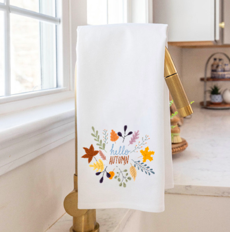 Hello Autumn Tea Towel