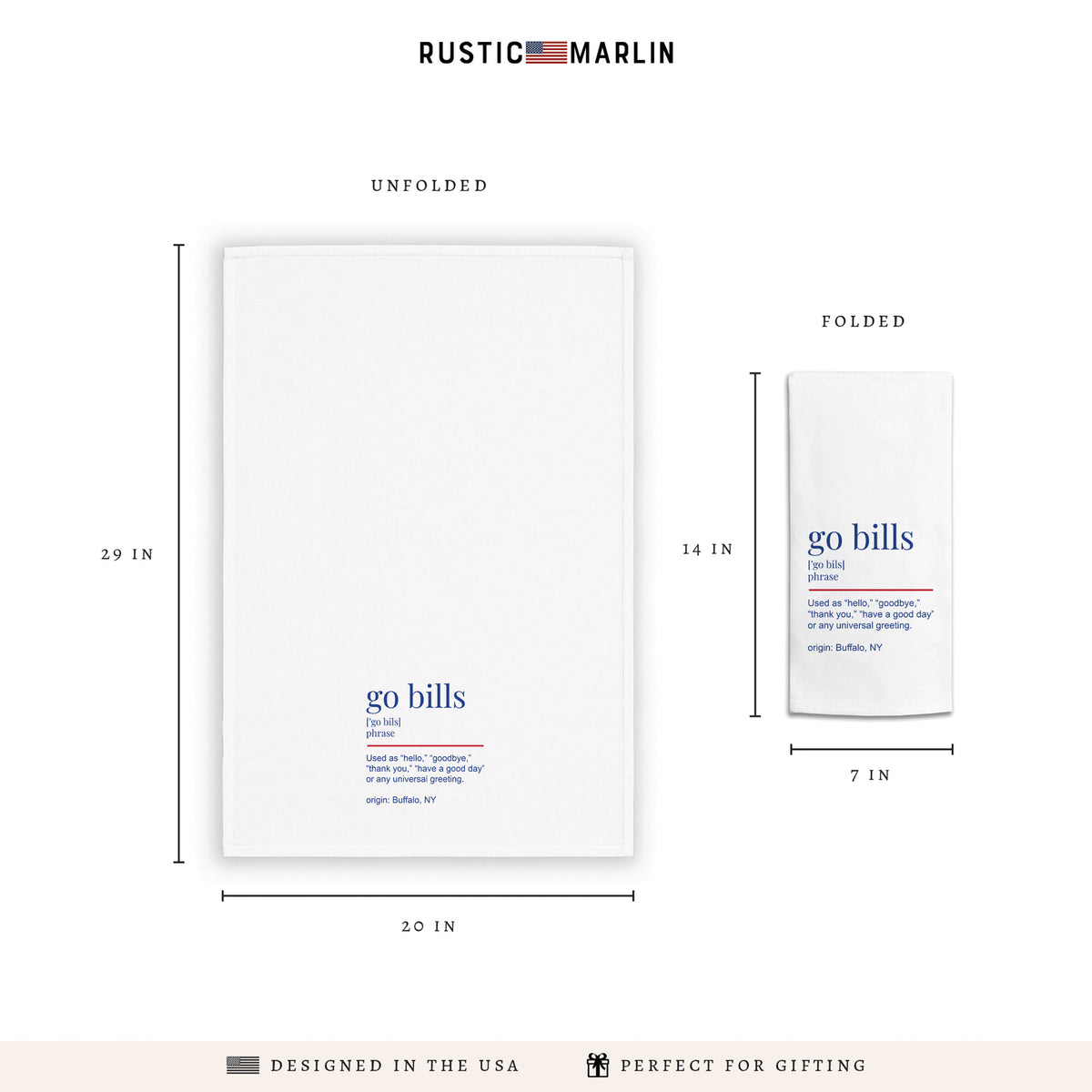 Go Bills Definition Tea Towel
