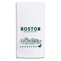 Boston Skyline Ducklings Tea Towel