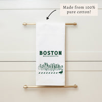 Boston Skyline Ducklings Tea Towel