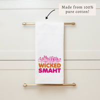 Boston Wicked Smaht Orange And Pink Tea Towel