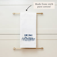 Boston Heart Skyline Tea Towel