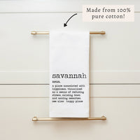 Happy Place Definition Personalized Tea Towel