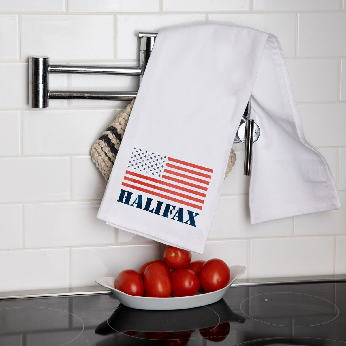50 Stars Flag Personalized Tea Towel