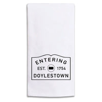 Entering Your Town Personalized Tea Towel