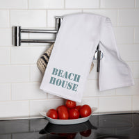 Your Word Two Lines Stencil Personalized Tea Towel