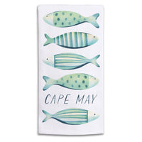 Coastal Fish Personalized Tea Towel