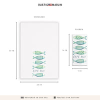 Coastal Fish Personalized Tea Towel