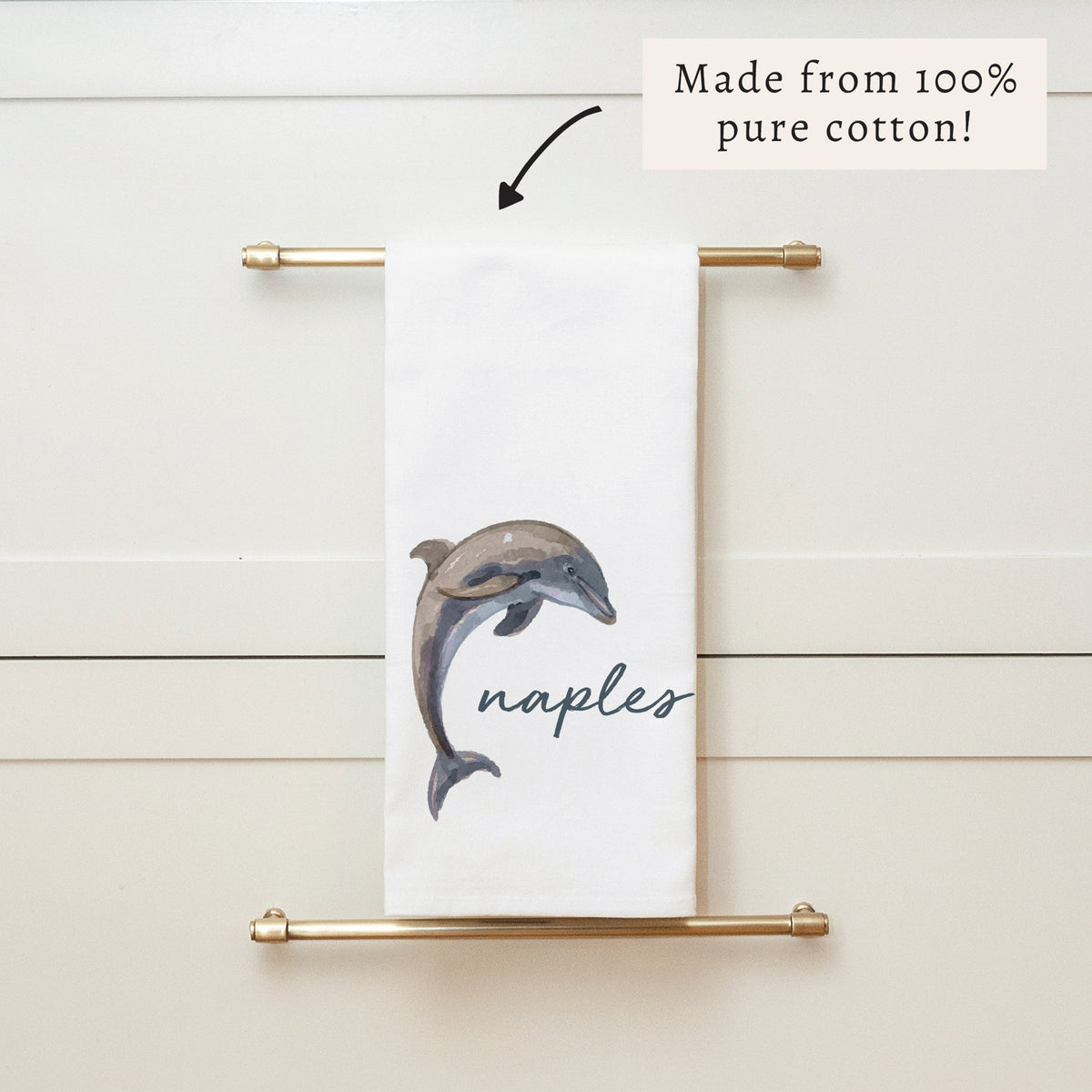 Dolphin Personalized Tea Towel
