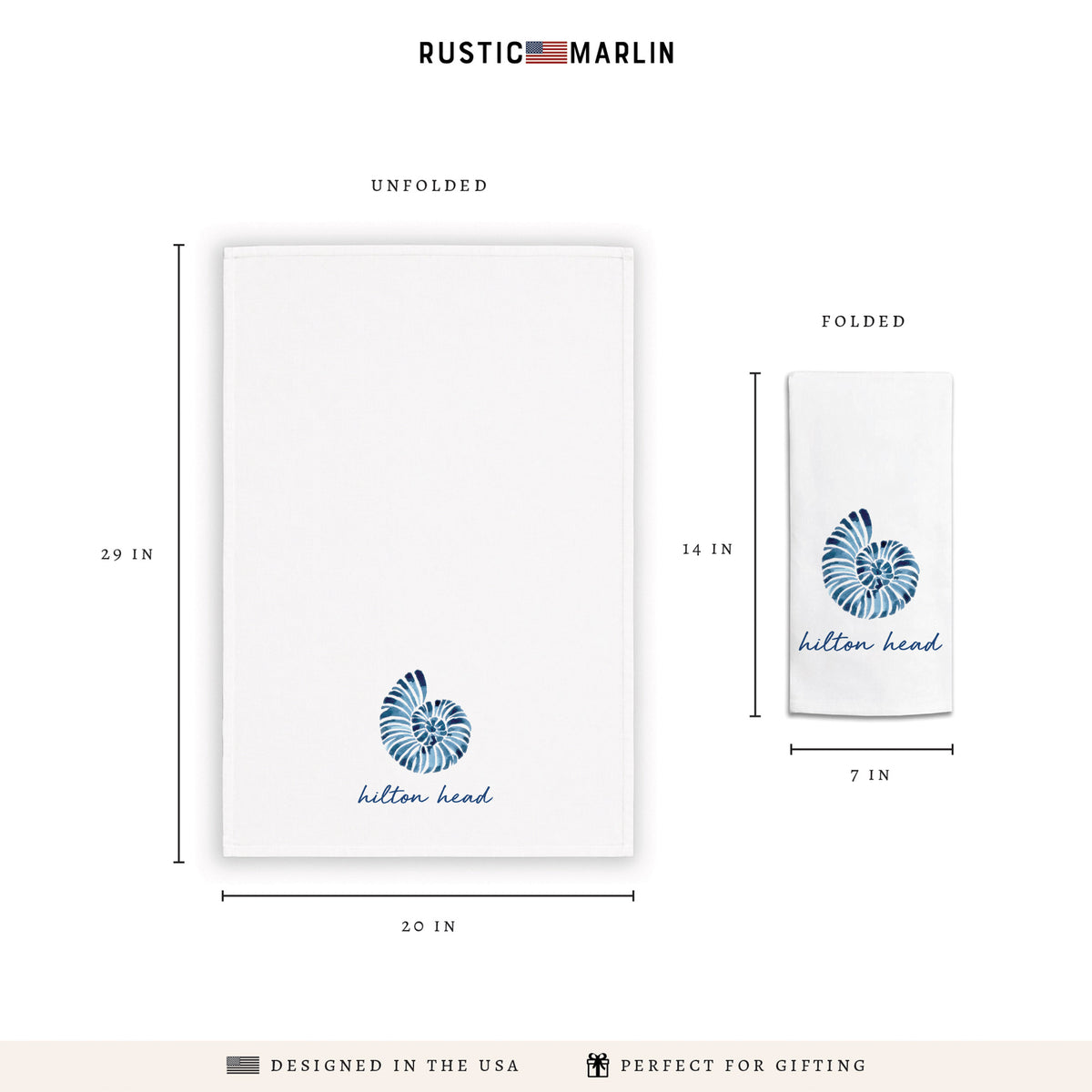 Blue Shell Personalized Tea Towel
