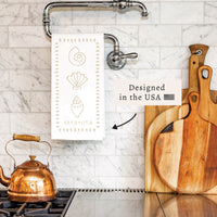 Neutral Shells Personalized Tea Towel