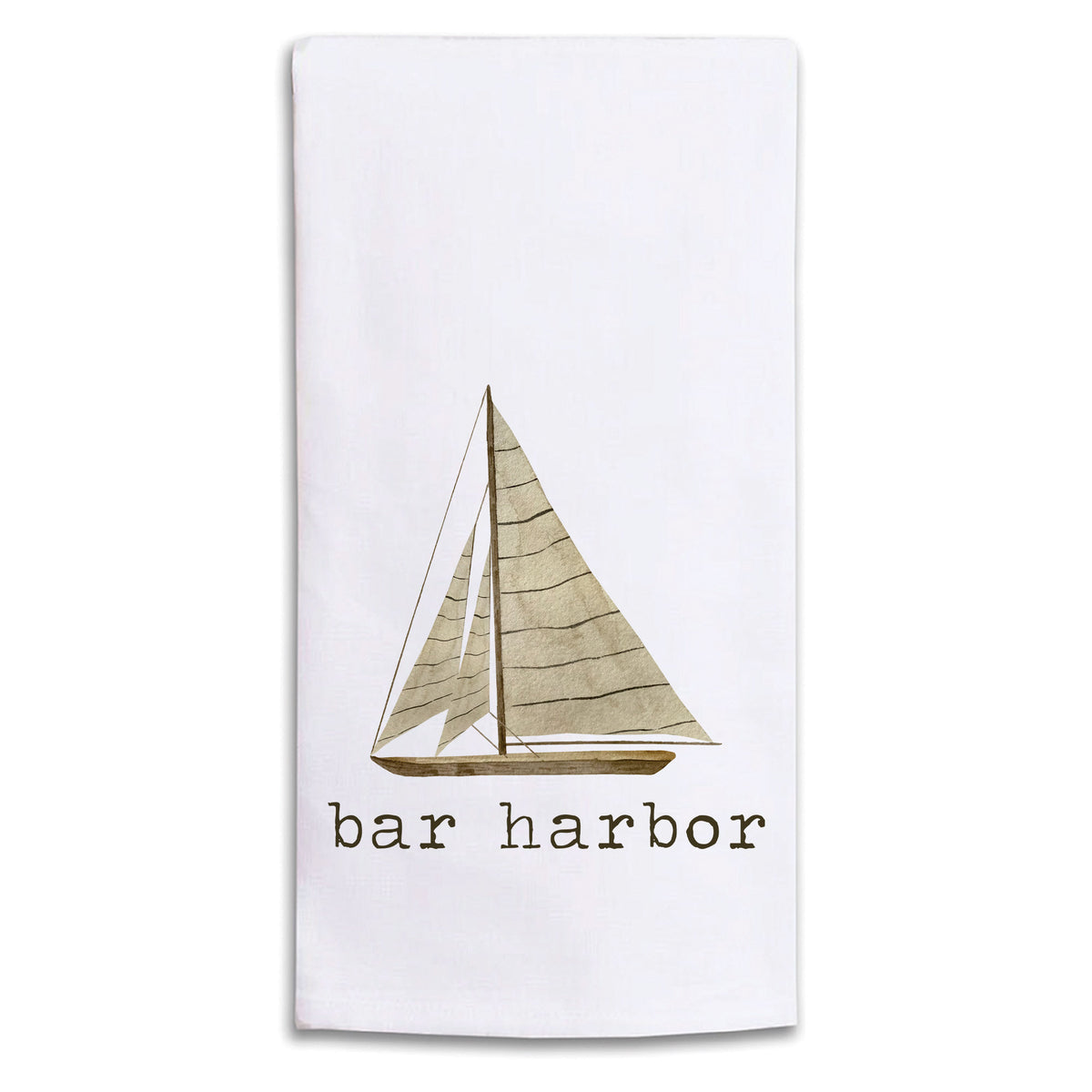 Sailboat Personalized Tea Towel