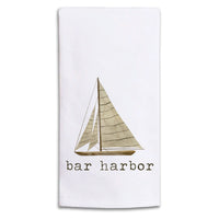 Sailboat Personalized Tea Towel