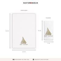 Sailboat Personalized Tea Towel