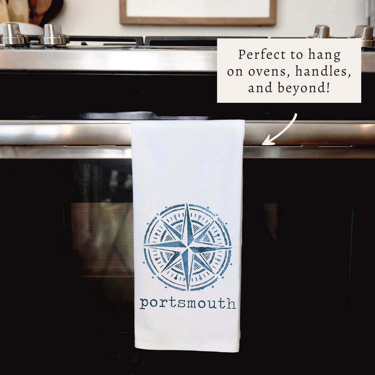 Compass Personalized Tea Towel
