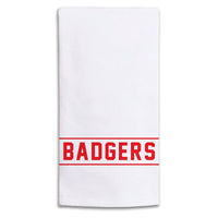 Collegiate Stripe Red Personalized Tea Towel