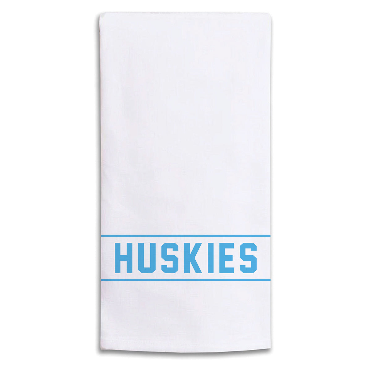Collegiate Stripe Light Blue Personalized Tea Towel