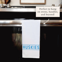 Collegiate Stripe Light Blue Personalized Tea Towel