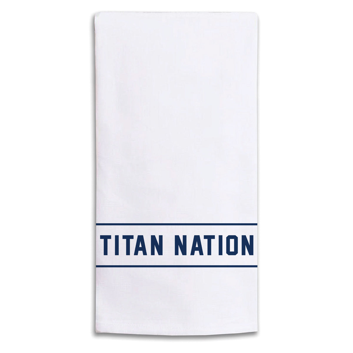 Collegiate Stripe Navy Personalized Tea Towel