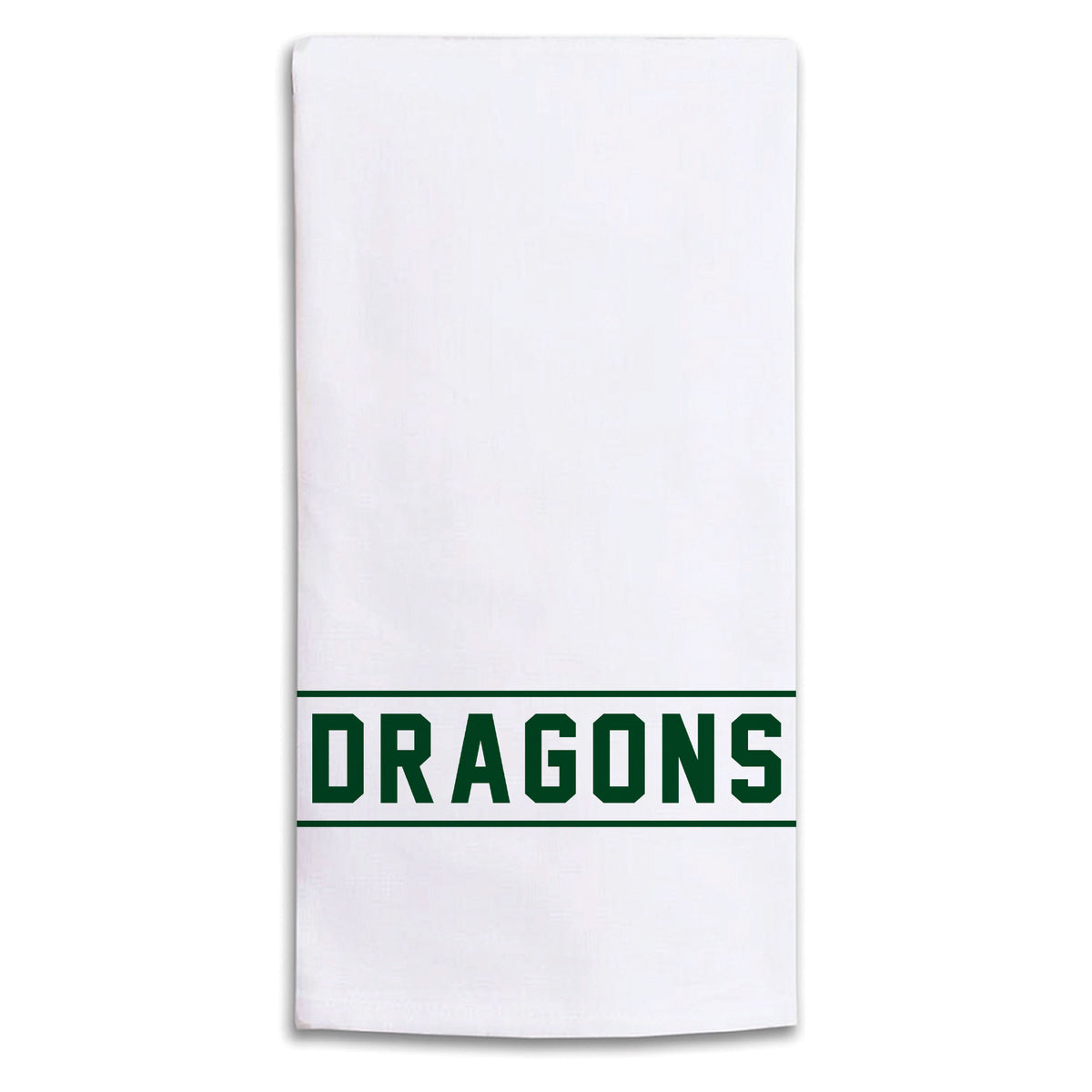 Collegiate Stripe Green Personalized Tea Towel