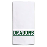 Collegiate Stripe Green Personalized Tea Towel
