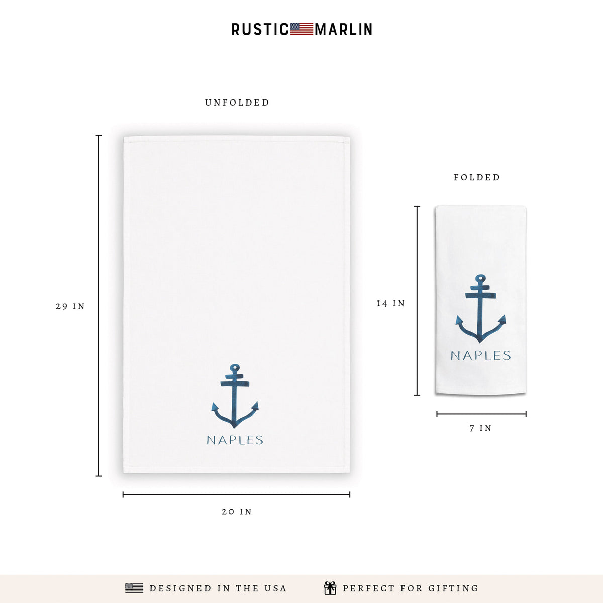 Anchor Personalized Tea Towel