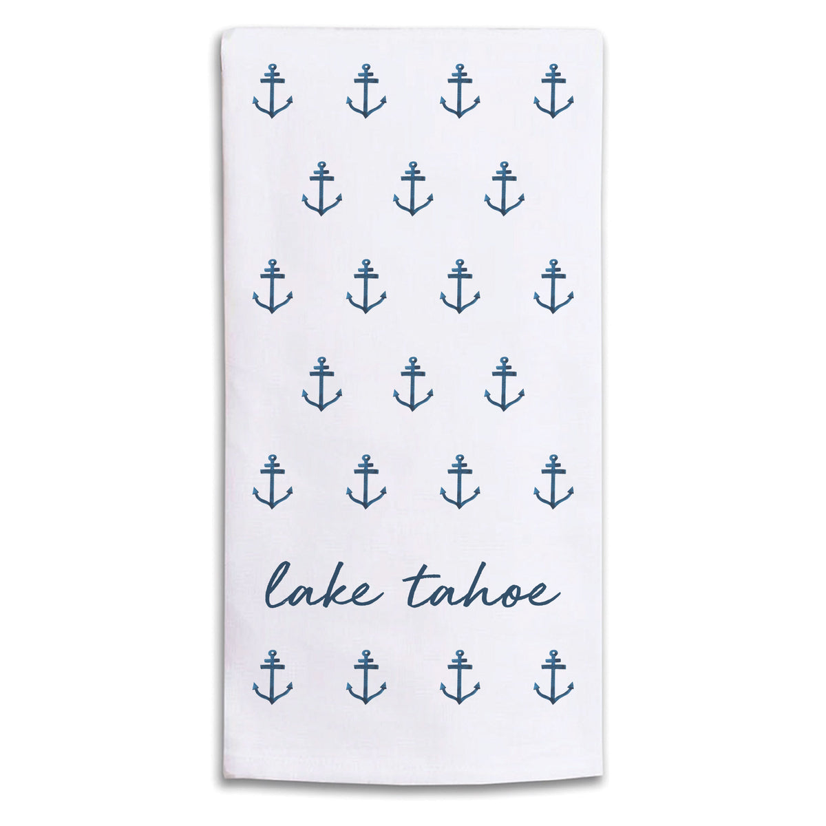Anchor Pattern Personalized Tea Towel