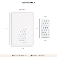Anchor Pattern Personalized Tea Towel