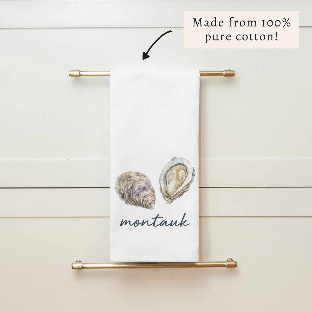 Oyster Personalized Tea Towel