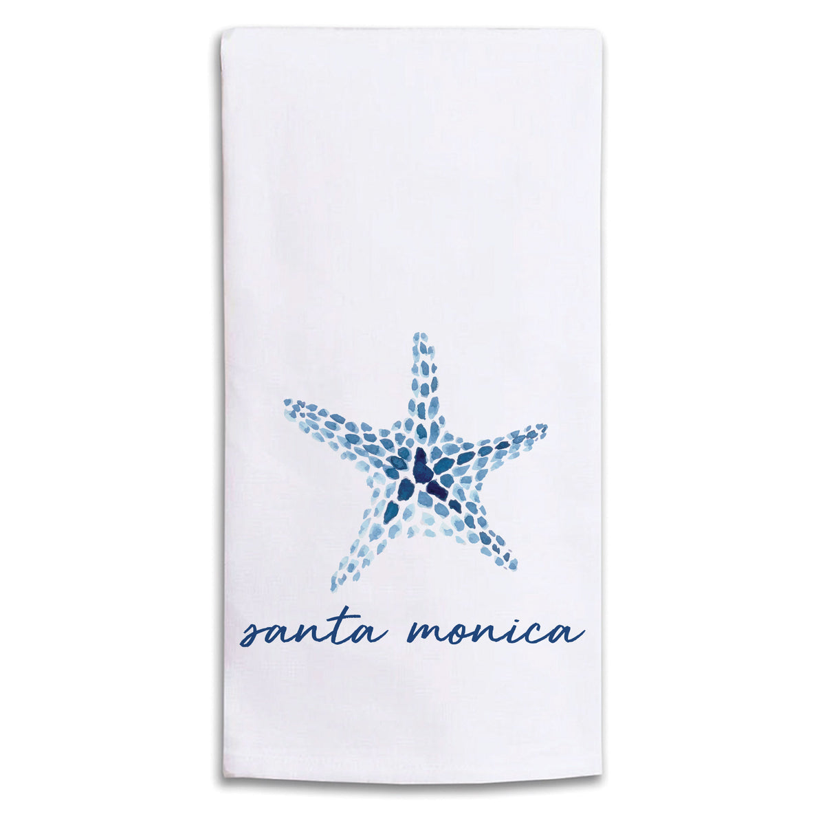 Blue Starfish Personalized Tea Towel