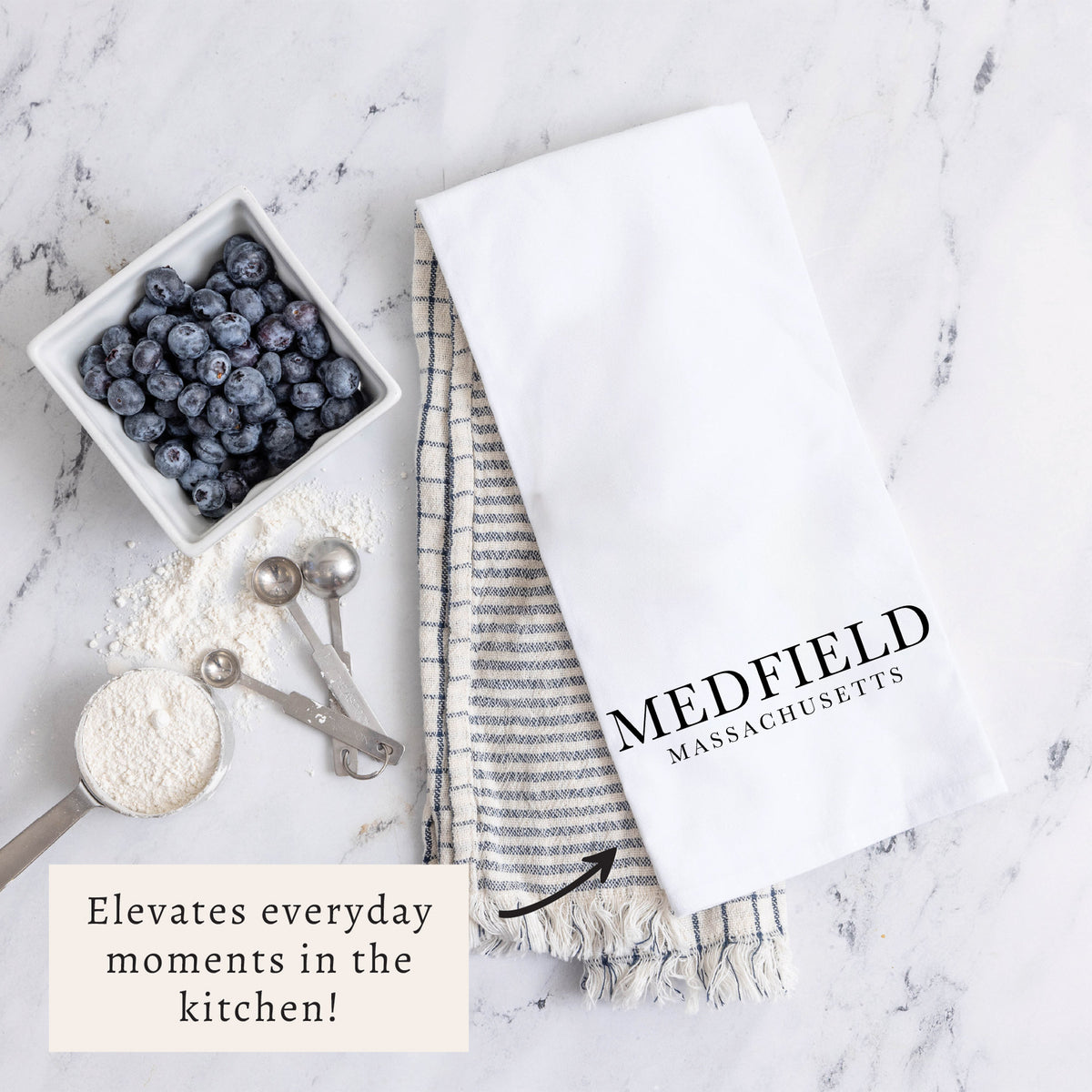 Two Line Personalized Tea Towel