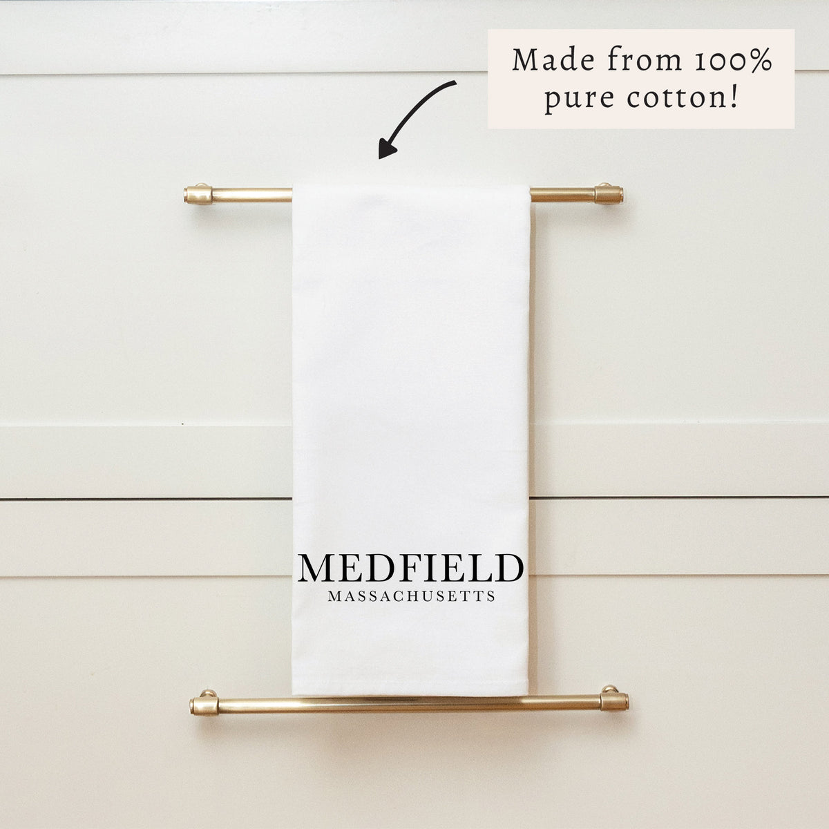Two Line Personalized Tea Towel