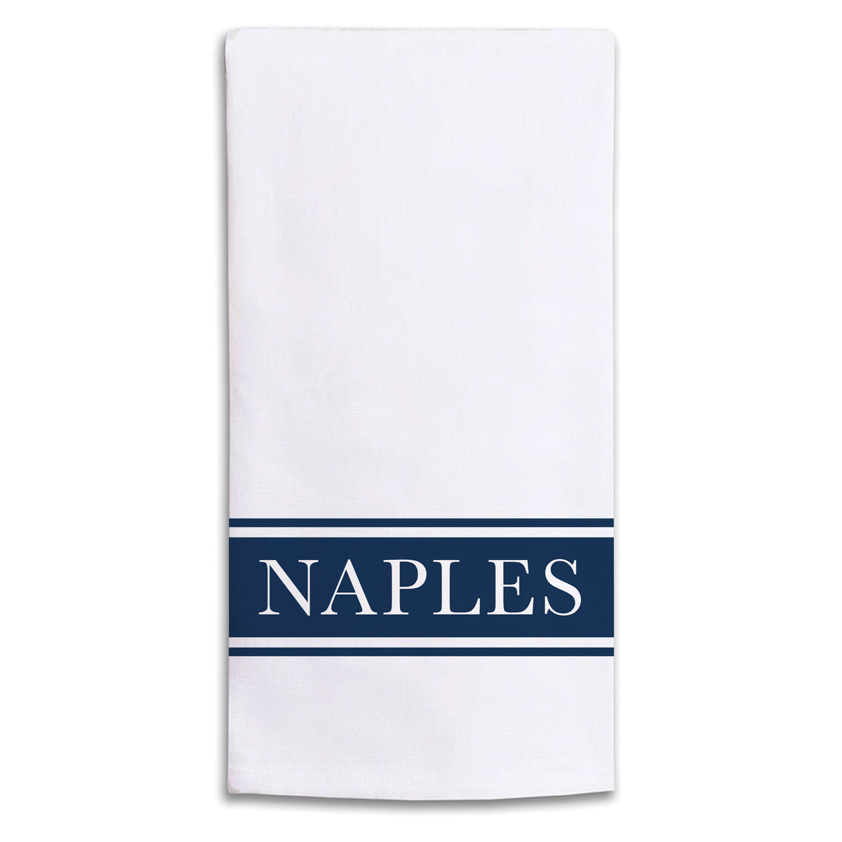 Navy Stripe Personalized Tea Towel