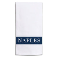 Navy Stripe Personalized Tea Towel