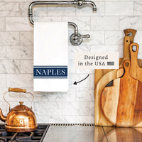 Navy Stripe Personalized Tea Towel