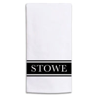 Black Stripe Personalized Tea Towel