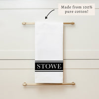 Black Stripe Personalized Tea Towel