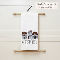 Hometown Village Personalized Tea Towel