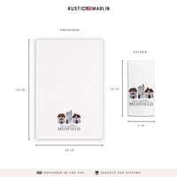 Hometown Village Personalized Tea Towel