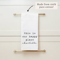 This Is Our Happy Place Personalized Tea Towel